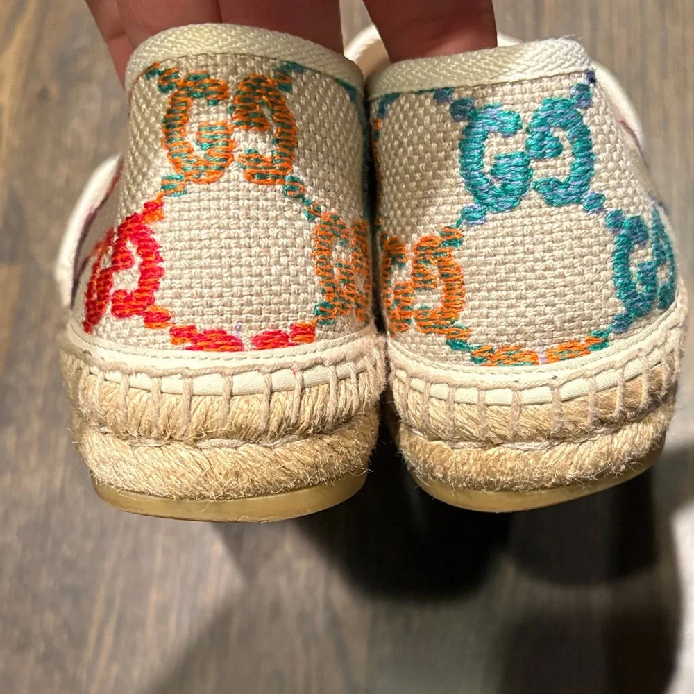 Gucci l’aveugle par amour Beige and Multicolor rainbow 39  Espadrilles Spain 9 - Picture 4 of 12